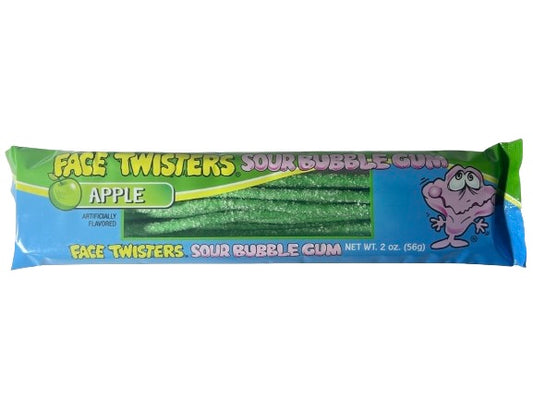 Face Twisters Sour Bubble Gum