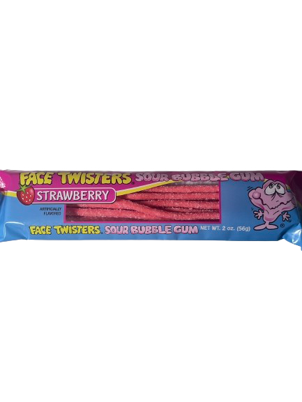 Face Twisters Sour Bubble Gum