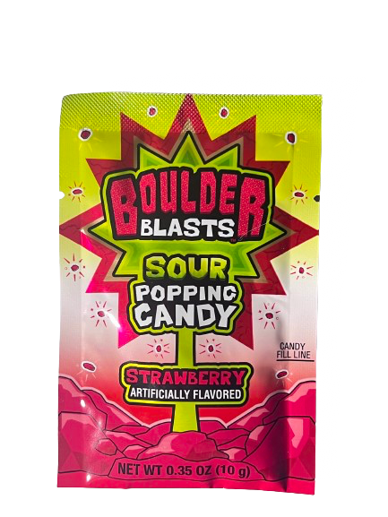 Boulder Blasts Sour Popping Candy